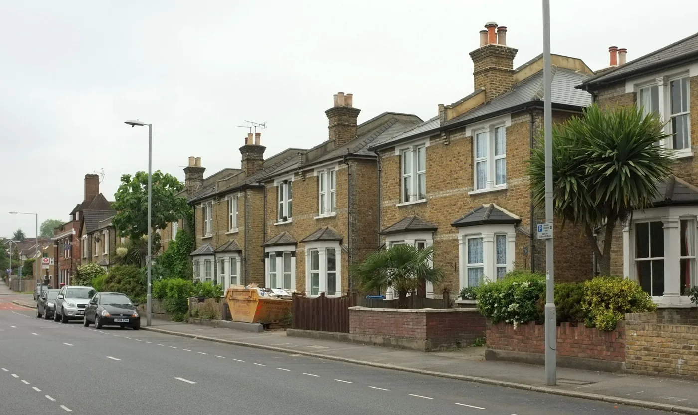 Houses on Villiers Road, Kingston. The borough's only tip is off this road, on Chapel Mill Road.